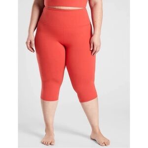 Athleta Ultra High Rise Elation Crop Leggings Lychee Red Women’s Plus 1X